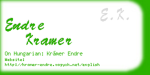 endre kramer business card